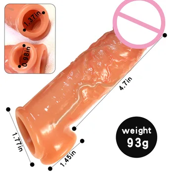 Moale De Silicon Vibrator Realist Marirea Penisului Maneca Intarziere Ejaculare Penis Inele Penis Extender Prezervative Produse Pentru Sex Pentru Barbati