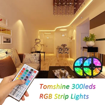 2x5m panglică LED Strip Lumina RGB Impermeabil SMD 5050 AC 110-240V rgb Șir de Diode Flexibil Panglica de la Distanță Contoller+Adaptor
