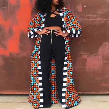 Plus Dimensiune Femei Africane Lung Trenci Ofițeresc 2020 Moda Toamna Tipărite De Sex Feminin Haine Casual Uza Liber Palton Supradimensionat