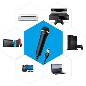 USB Cablu pentru Microfon Karaoke pentru a Comuta Wii PS4 Xbox PC Condensator de Înregistrare Microfone Ultra-wide