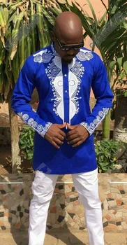 African Dashiki T Shirt Mens Swag Stil Harajuku Streetwear 3D Tricou Barbati Slim Fit Stand de Guler Maneca Lunga Tricou Homme de Sus