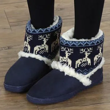 Noi Cerb Zăpadă Botine pentru Femei Pantofi pentru Femeie Îngroșa Iarna de la Jumătatea vițel Elan Cald Doamnelor Cuplu PlushShort Glezna Cizme de Blană, Pantofi Botas
