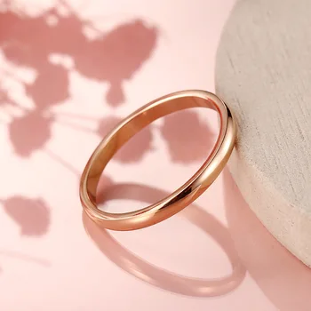 A Crescut Oțel Titan Ring De Sex Feminin Curba Moara Finisaj Accesorii Mână Decora Inelul