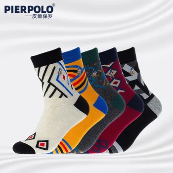 Pier Polo Toamna Iarna Noua Moda Groase De Bumbac Bărbați Șosete Rochie Casual Șosete Om Mult Echipajului Sosete Dimensiune 39-45 Mix De Culori