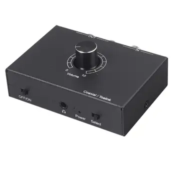 Prozor Digital la Analogic Convertor Audio Cu Buton de Control al Volumului 192khz DAC Adaptor Audio Optic Coaxial Toslink PCM la RCA