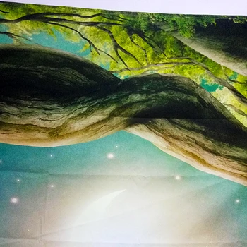 3D Natura Copac Gaura Tapiserie de Perete Agățat Luna Tapiserie 3D Home Decor de Perete de Arta Tapiseriei Boho Perete Covor de Fundal Pânză