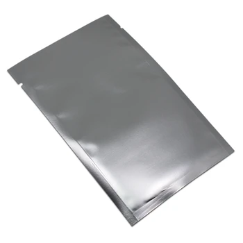 200Pcs Open Top Clar Argint Electronice Sigiliu de Căldură Folie de Aluminiu Pachet Saci Baterie de Plastic Pungi Mylar cu Prudență de Imprimare
