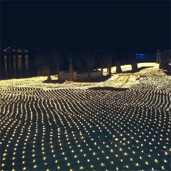 SICCSAEE 1,5 m 96leds CONDUS Net Șir Festivalul Luminii Decor de Crăciun de Anul Nou Ceremonia de Nunta Impermeabil 8 Moduri de 220V Lumini