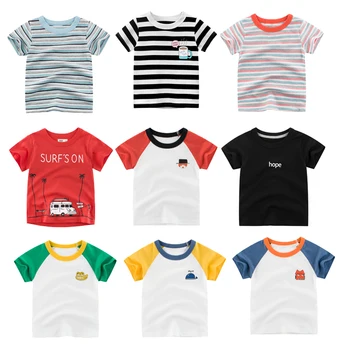 2020 moda de vara Unisex T-shirt pentru Copii Baieti Maneca Scurta Alb Tricou Copii din bumbac top pentru fete 3 8y