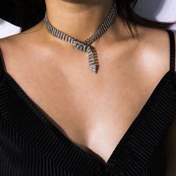 IngeSight.Z Lux Pietre Strălucitoare Cravată Coliere Guler pentru Femei Declarație Reglabil Cristal Scurt Clavicula Lanț de Bijuterii