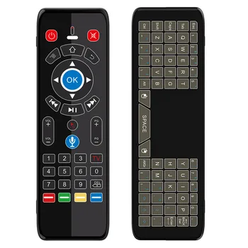 7 Culori de Iluminare Touch pad joc Mini Tastatura pentru Mouse-ul de Aer de la Distanță Voce Gyro domeniul de aplicare 2.4 G IR LED-uri pentru TV Box Smart TV