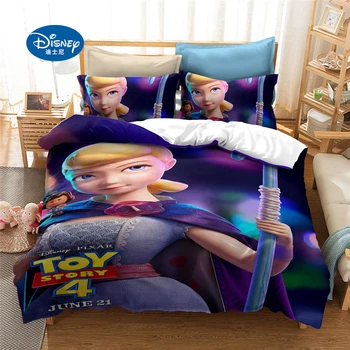 Desene animate Disney Toy Story Set de lenjerie de Pat King Size Pilota Plapuma pentru Copii Dormitor Decora Pat Acoperi Mângâietor Seturi de lenjerie de Pat