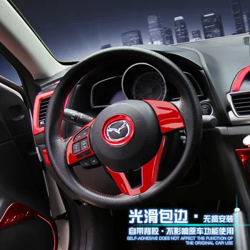 Roșu ABS plin mașină de decoratiuni interioare paiete pentru Kia Mazda 3 Axela 2016 Auto-styling