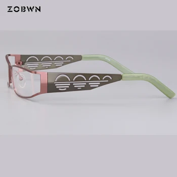 Femei ochelari fake full rim maro fata cu Goluri rotunde de pe temple очки модные poate pune lectură obiectiv miopie calculator anti albastru