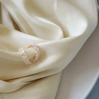 Japoneză și Coreea Bijuterii Delicate Shell Flori Cercei Stud pentru Femei, Cadou de Lux C Cercei