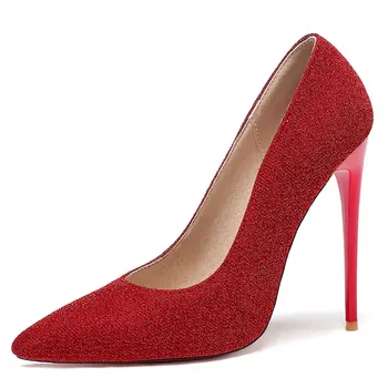 Sgesvier 2020 mai noi de 12,5 cm tocuri inalte petrecere de nunta pantofi doamnelor primăvară-vară a subliniat toe singur pantofi femei elegante pompe