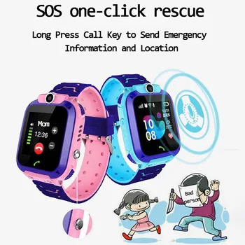 Ceas inteligent copii Copii Smartwatch Pentru Fete Baietii Ceas Electronic Elevii Copil Impermeabil SmartWatches GPS Multi-linie Apel