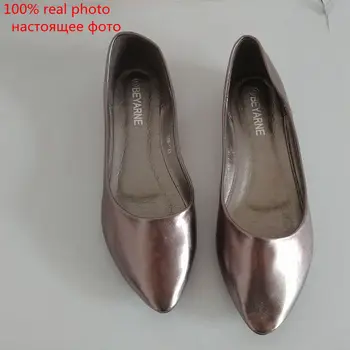 ASILETO 2019 noi femeile apartamente pantofi femeie tocuri Plat a Subliniat moale balet barca mocasini de Mari Dimensiuni 43 balerina mocasin zapatoT129