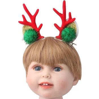 18 Inch Fete Papusa Haine de Iarnă de Crăciun Elan Costum Rochie Rosie+ Ac de păr Americane Nou-născut Fusta Jucărie pentru Copii se Potrivesc 43 Cm Băiat Păpuși c943