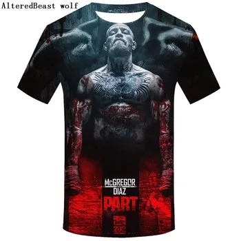 2019 oameni Noi 3d tricou Conor McGregor imprimare MMA Notoriu T Camasa Barbati cu Maneci Scurte Topuri Tee O de Gât Haine de sex Masculin de Epocă T-Shirt