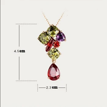 Populare bijuterii de mireasă colorate CZ Pandantiv