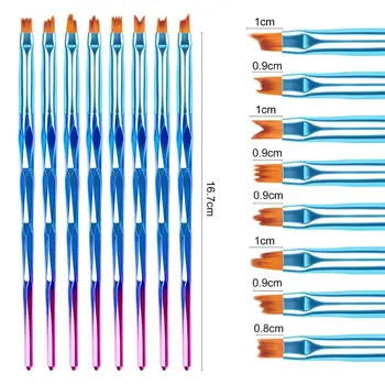 8PC/Set DIY Perie de Unghii Pictura pe Unghii Perie de Unghii Modele Desena Linii Flori Modele Manichiura Pen Tool