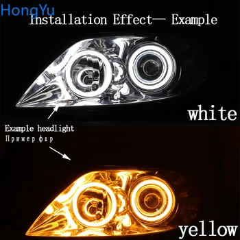 Bumbac LED Angel Eye Halo Switchback Inel de Lumină lampă DRL Alb / Galben pentru Subaru LEGACY 2009 2010 2011 2012 2013