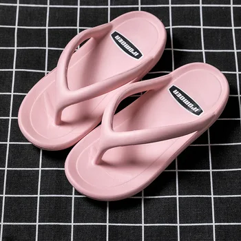 Bărbați și Femei Papuci de Vară Cuplu Fund Gros Clip Picioarele Rece Non-alunecare EVA Home Moda Flip-flops Pantofi de Femeie
