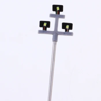 5 Buc HO OO Model la Scară Tren Light Railway Lampă cu LED-uri Post de Lumini de Stradă Clădire Peisaj Layout Model de Accesorii si Decor