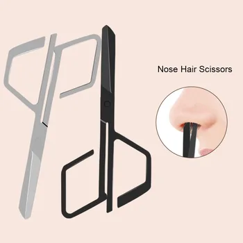 Profesionale Părul din Nas Foarfeca Parul Facial Foarfece Foarfece de Siguranță pentru Femei și Bărbați din Oțel Inoxidabil