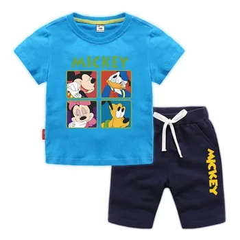Vara Desene Animate Disney Mickey Minnie Mouse Copii Set Haine Copii Tricou Pantaloni Băieți Fete Tinutele Vestimentare Casual Sport Ti Se Potriveste
