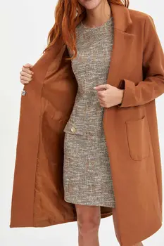 De facto Iarna Femeie Paltoane & Jachete Lungi Timbru Geaca de Îmbrăcăminte exterioară Cald Moda pentru Noul Sezon-K9091AZ19WN
