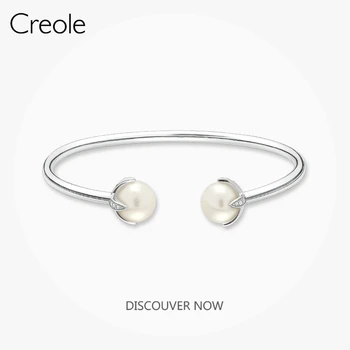 Brățară Brățară Pearl Cu Extraordinare Setare Gheare,2019 Vara Brand Nou Argint 925 Cadou Romantic Pentru Femei