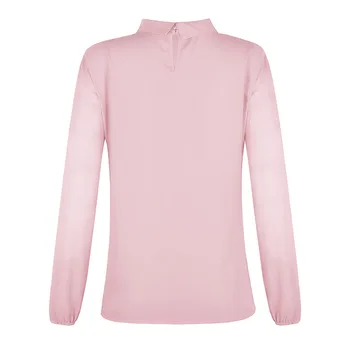 2020 Moda Primavara Toamna Camasa Casual pentru Femei Maneca Lunga Arc Solid Bluze Guler de Turn-down Maneca Lunga Slim Femininas Bluza