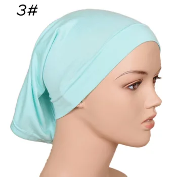 20 de Culori pentru Femei Culoare Solidă și Simplu Musulman Interior Pălării Sub Eșarfă de Bumbac Wrap Elastic Capota Capace de Moda Modal Face Scurte