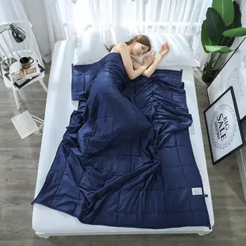 1-Bucata Ponderat Pătură pentru Adult Greutate Pături Decompresie Ajutor de Somn Presiune Ponderat Quilt