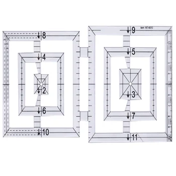 KAOBUY 5 Tipuri De Combinat Material Acrilic Mozaic Stofa de Conducător de Ambarcațiune de Tăiere Scară Școală de Cusut de Măsurare Quilting Consumabile