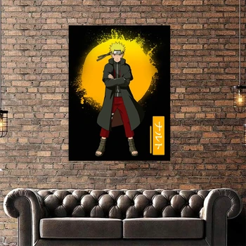 Acasă Decorative Canvas Negru Rece Naruto Japonia Anime HD Printuri Galben Picturi Modulare Poze Arta de Perete Poster opera de Arta Încadrată