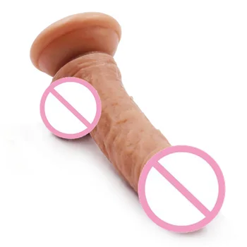 YUELV 6.1 Inch din Silicon Moale Mini Realistics Vibrator Pentru Incepatori Erotic Penis Artificial Masturbari sex Feminin Adult Jucarii Sexuale