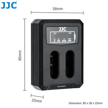 JJC Dual USB Încărcător de Baterie pentru Sony ZV-1 NP-BX1 RX100 VII VI VA V IV III II RX1RM2 RX1R RX1 WX500 WX530 WX300 aparat de Fotografiat Baterie