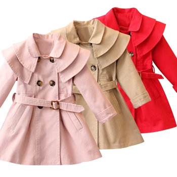 Noua moda de Primavara toamna Fete geaca de îmbrăcăminte pentru copii fata trenci ofițeresc jacheta copii fata paltoane Șanț de Praf de Vânt Îmbrăcăminte exterioară