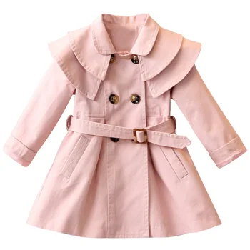 Noua moda de Primavara toamna Fete geaca de îmbrăcăminte pentru copii fata trenci ofițeresc jacheta copii fata paltoane Șanț de Praf de Vânt Îmbrăcăminte exterioară