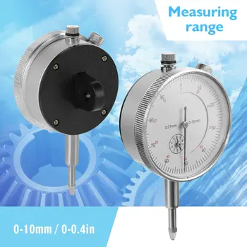 Indicator cu cadran 0-10 mm 0.01 mm Precizie de Măsurare Instrument Dial Gauge Micrometru de Precizie, Unelte Portabile cu Cadran Indicator de Testare