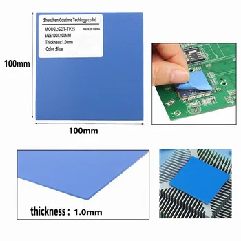 Gdstime 8pcs ThermalPad Conductoare Silicon 100x100mm 0.5 mm, 1mm, 1.5 mm, 2 mm, 2.5 mm, 3mm 4mm 5mm Pentru CPU GPU IC Radiator de Răcire