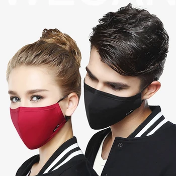 Coreea de Bumbac Anti Praf/Ceață de Gura Masca de Fata Reutilizabile Unisex rimeluri aparat de Respirat cu Filtru de Carbon PM2.5 Black Gura capace Masca