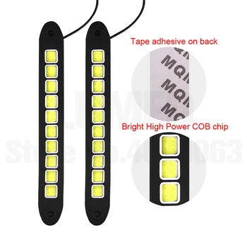 1buc Accesorii Auto DRL Flexibil Impermeabil Auto Soft Cap de Lumină LED COB Super-Luminos Lumini de Zi DRL Lumini de Ceata