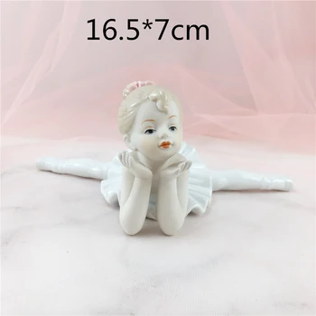 VILEAD 7cm 9.5 cm Ceramic White Dans Balet Fata Figurine Creative Frumoase lucrate Manual, Ornamente Sweet Home Decor, Cadouri de Nunta