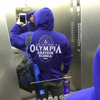 2020 mai Recente Olympia Barbati Toamna/Iarna Hot-Vânzare Casual Hoodie Sport Săli de sport de Fitness Moda Sacou OLYMPIA Bumbac Pulover M~3XL