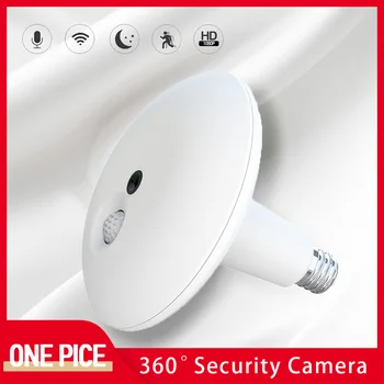 O PICE Acasă 360° Securitate Wifi Camera 3MP 1536P HD Night Vision Două sensuri de voce IP aparat de Fotografiat Panoramic Bec de Supraveghere Video A12