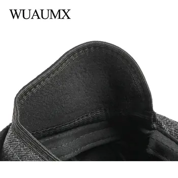 Wuaumx Toamna Iarna vânzător de ziare Capace de Oameni Octogonal Pălării Pictori Pălării Carouri Berete Earflaps Britanic Spic Capace Plate gavroche
